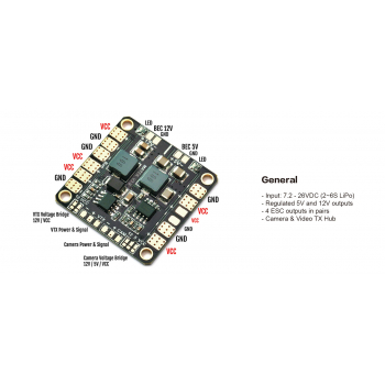 Płytka dystrybucji prądu Matek Mini POWER HUB BEC 5V & 12V